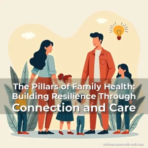 Artistic representation for The Pillars of Family Health: Building Resilience Through Connection and Care